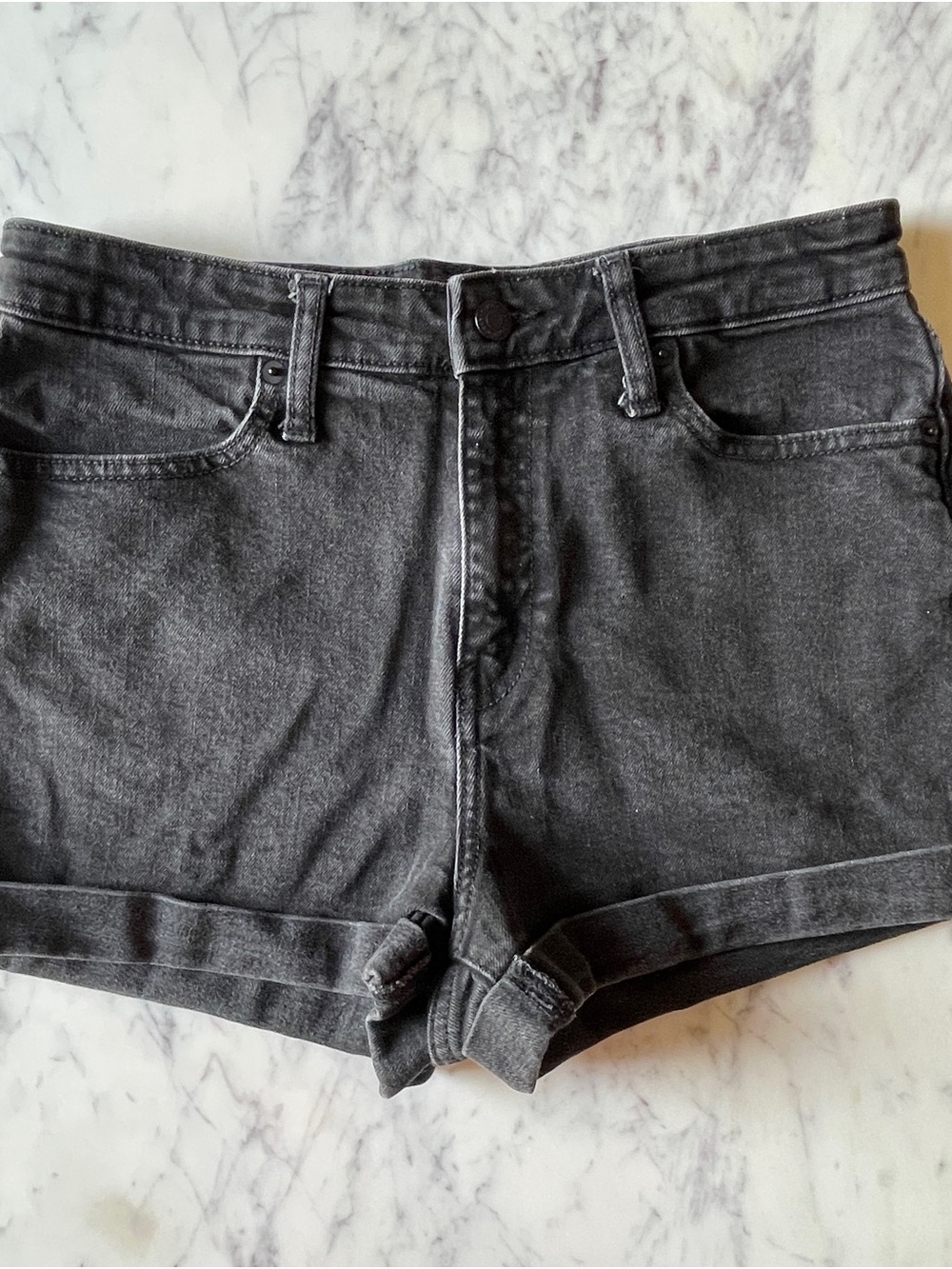 Wild Fable Black High-Rise Rolled Hem Jean Shorts